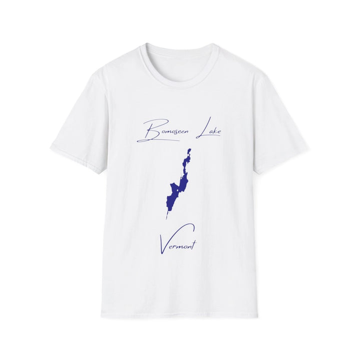 Vermont  Bomoseen  Lake  T-shirt  front  position  view  from  front  white.webp