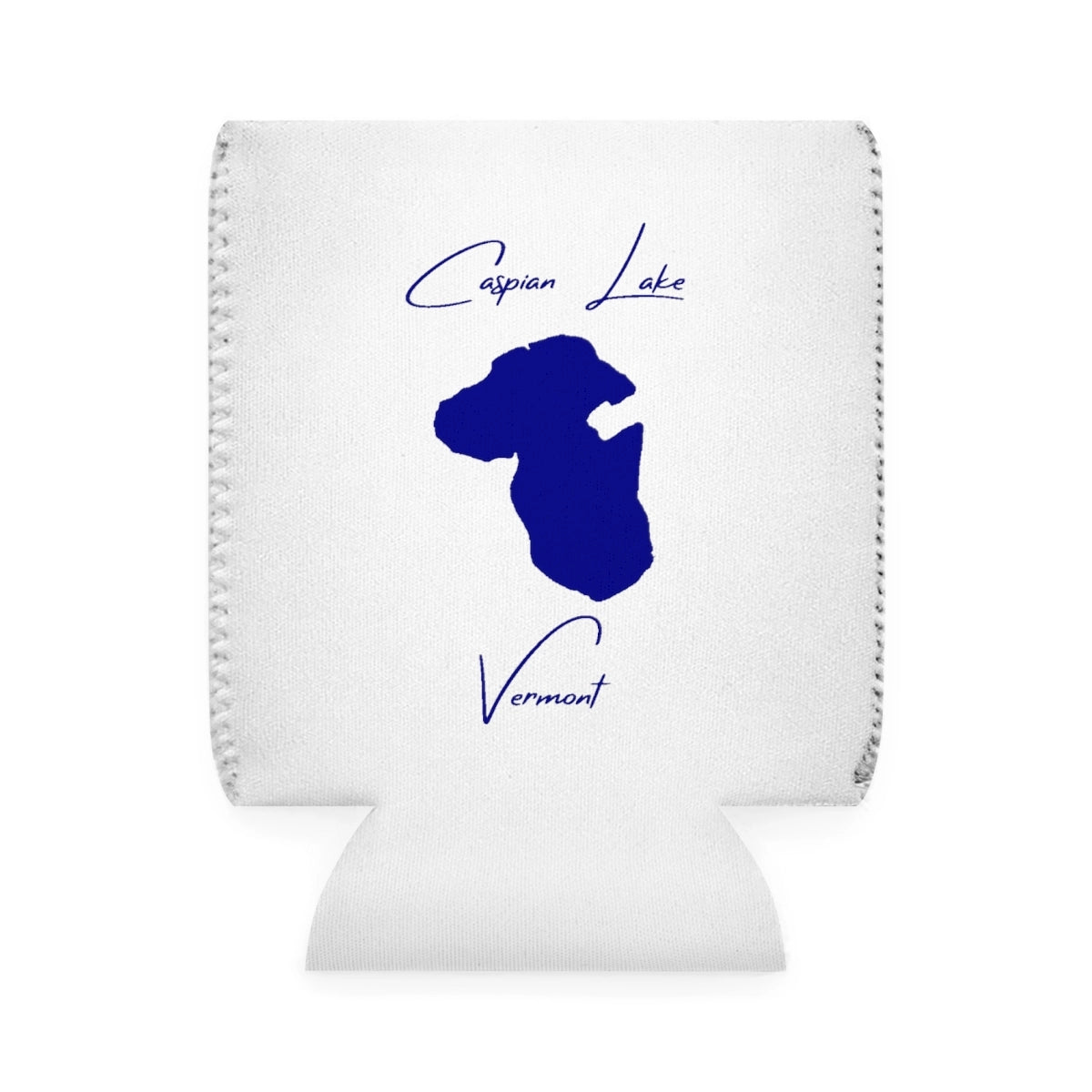Vermont  Caspian  Lake  Can  Koozie  front  position  view  from  front-1  white.webp