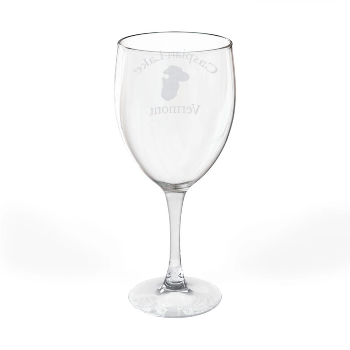 Vermont  Caspian  Lake  Engraved  Wine  Glass  other  position  view  from  back  10.5oz.webp