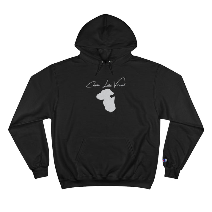 Vermont  Caspian  Lake  Hoodie  front  position  view  from  front  black.webp