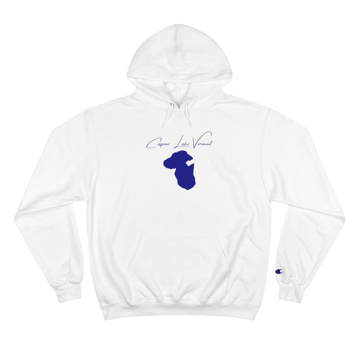 Vermont  Caspian  Lake  Hoodie  front  position  view  from  front  white.webp