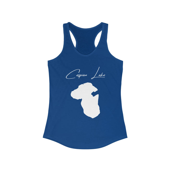 Vermont  Caspian  Lake  Racerback-Tank  front  position  view  from  front  solid  royal.webp