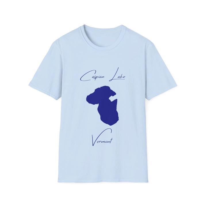 Vermont  Caspian  Lake  T-shirt  front  position  view  from  front  light  blue.webp