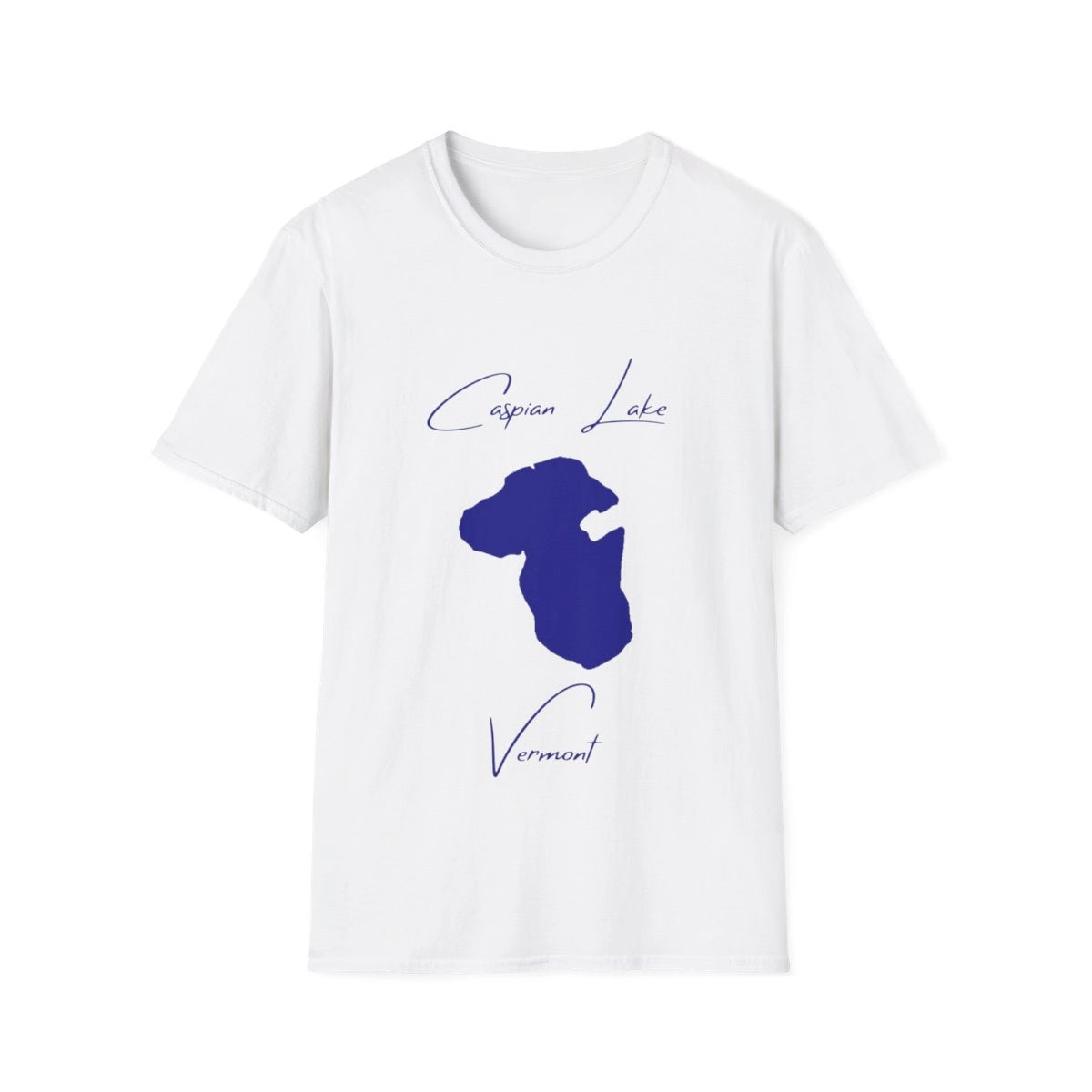 Vermont  Caspian  Lake  T-shirt  front  position  view  from  front  white.webp