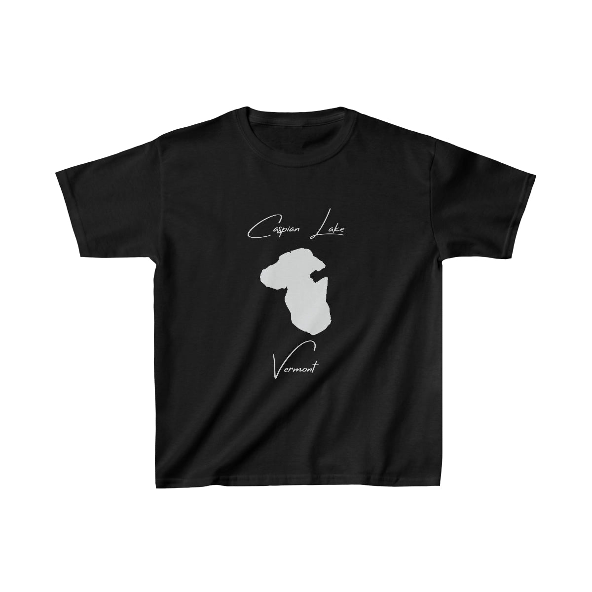 Vermont  Caspian  Lake  Youth  T-shirt  front  position  view  from  front  black.webp