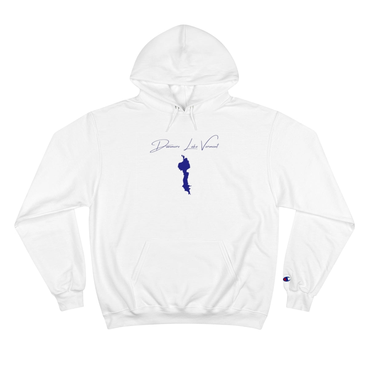 Vermont  Dunmore  Lake  Hoodie  front  position  view  from  front  white.webp