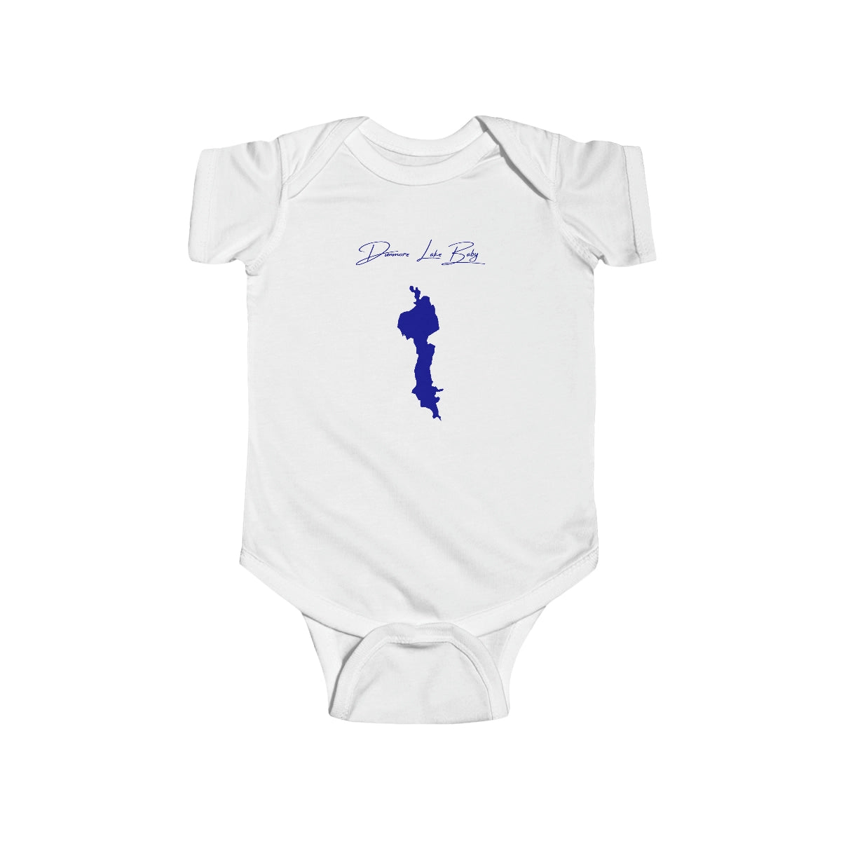 Vermont  Dunmore  Lake  Onesie  front  position  view  from  front  white.webp