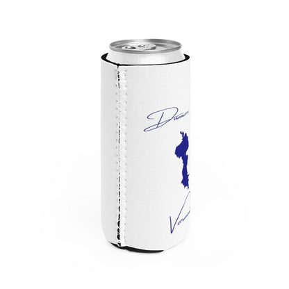Vermont  Dunmore  Lake  Slim  Can  Koozie  all  position  view  from  right  white.webp