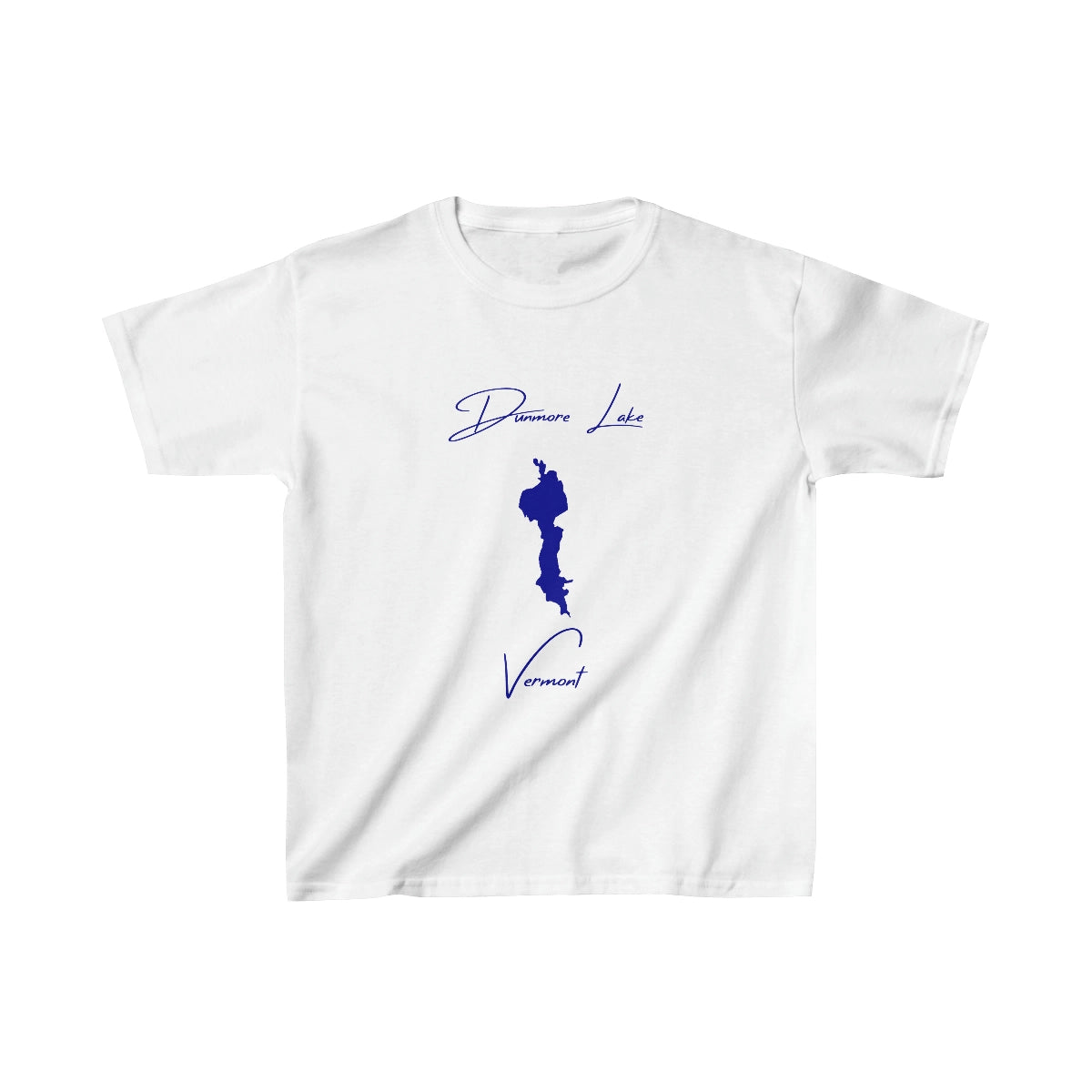 Vermont  Dunmore  Lake  Youth  T-shirt  front  position  view  from  front  white.webp