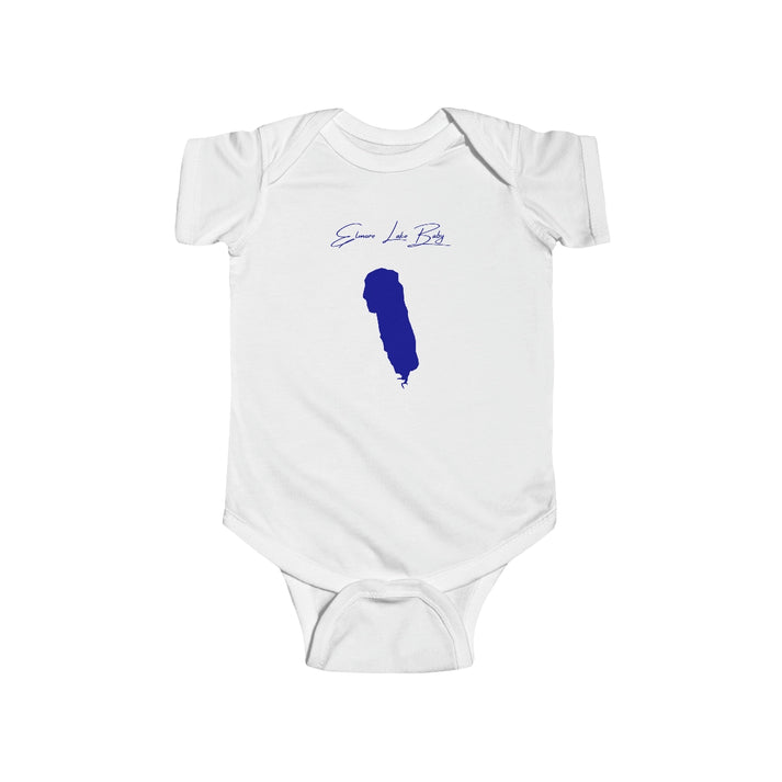 Vermont  Elmore  Lake  Onesie  front  position  view  from  front  white.webp