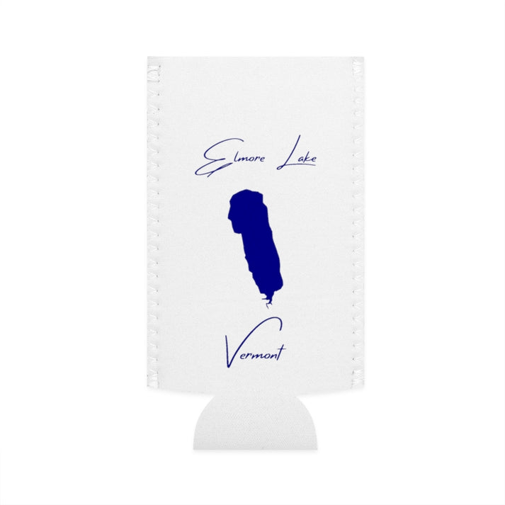 Vermont  Elmore  Lake  Slim  Can  Koozie  front  position  view  from  flat-front  white.webp