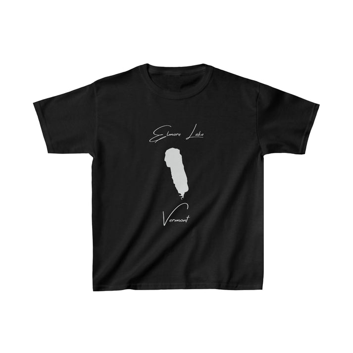 Vermont  Elmore  Lake  Youth  T-shirt  front  position  view  from  front  black.webp