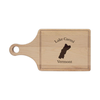 Vermont  Lake  Carmi  Engraved  Cutting  Board  front  position  view  from  front  maple.webp