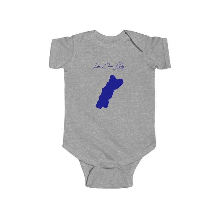 Vermont  Lake  Carmi  Onesie  front  position  view  from  front  heather.webp