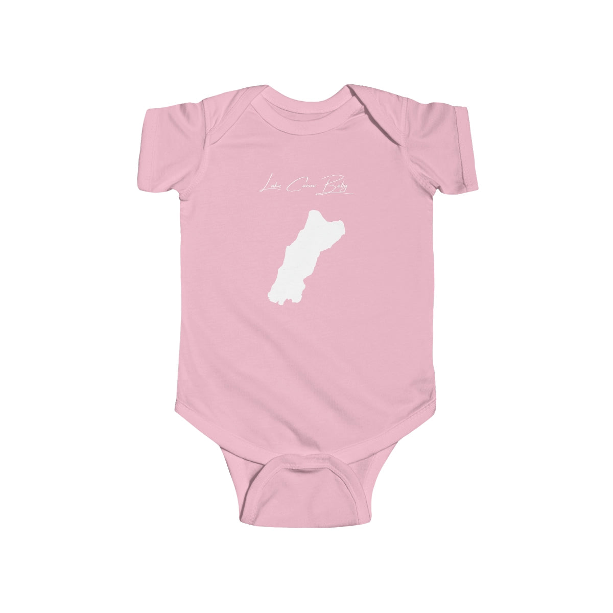 Vermont  Lake  Carmi  Onesie  front  position  view  from  front  pink.webp