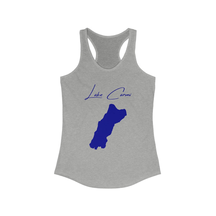 Vermont  Lake  Carmi  Racerback-Tank  front  position  view  from  front  heather  grey.webp