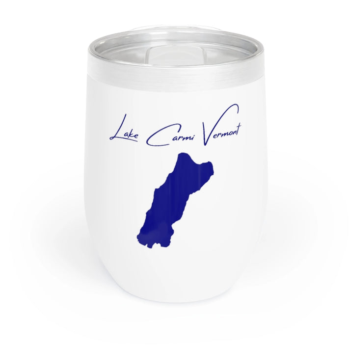 Vermont  Lake  Carmi  Wine  Tumbler  front  position  view  from  front  white.webp