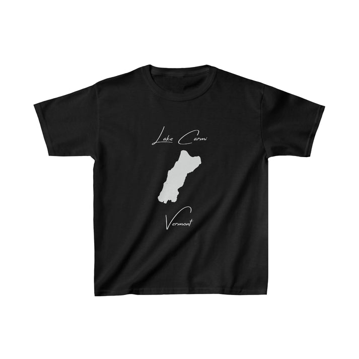 Vermont  Lake  Carmi  Youth  T-shirt  front  position  view  from  front  black.webp