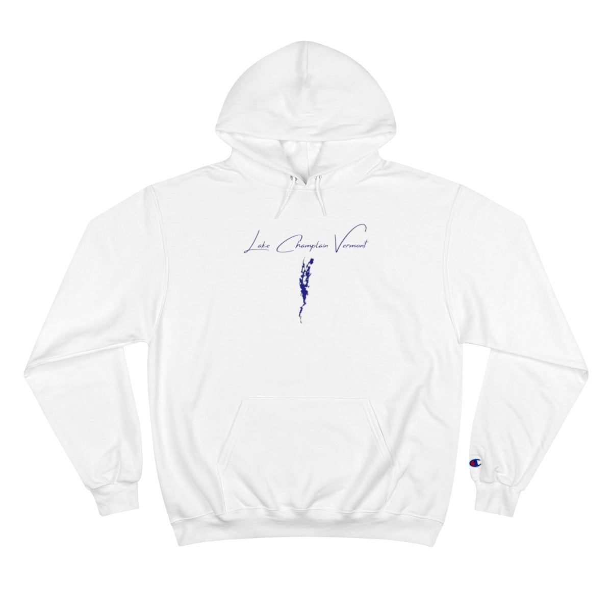 Vermont  Lake  Champlain  Hoodie  front  position  view  from  front  white.webp