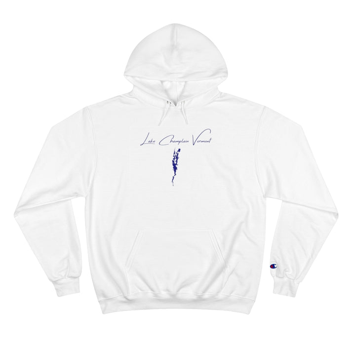 Vermont  Lake  Champlain  Hoodie  front  position  view  from  front  white.webp