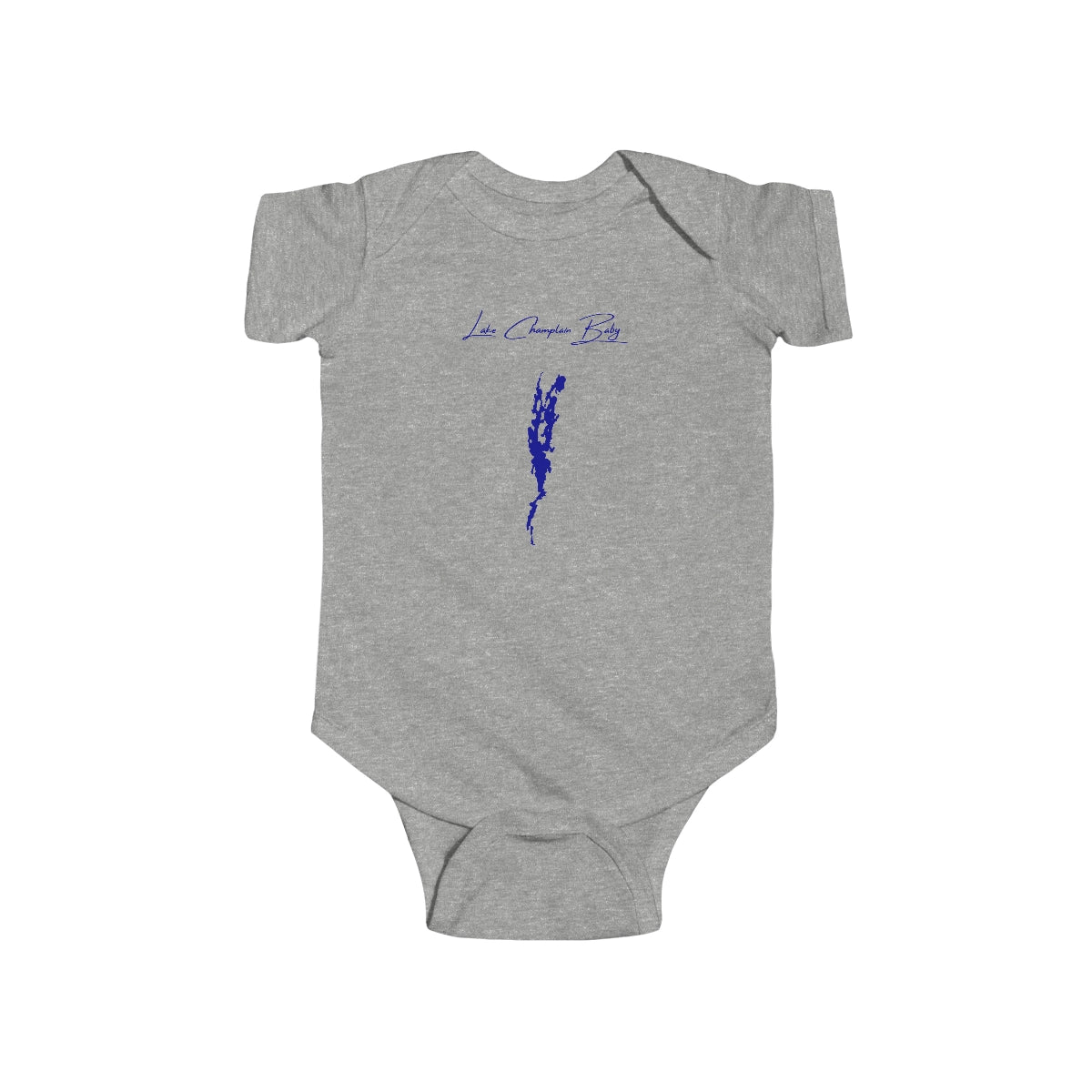 Vermont  Lake  Champlain  Onesie  front  position  view  from  front  heather.webp