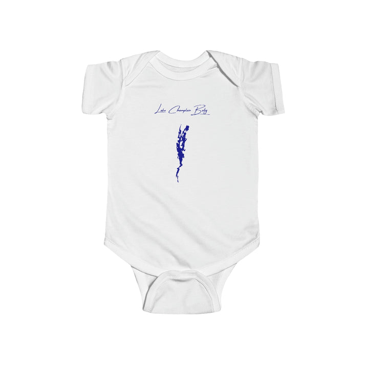 Vermont  Lake  Champlain  Onesie  front  position  view  from  front  white.webp