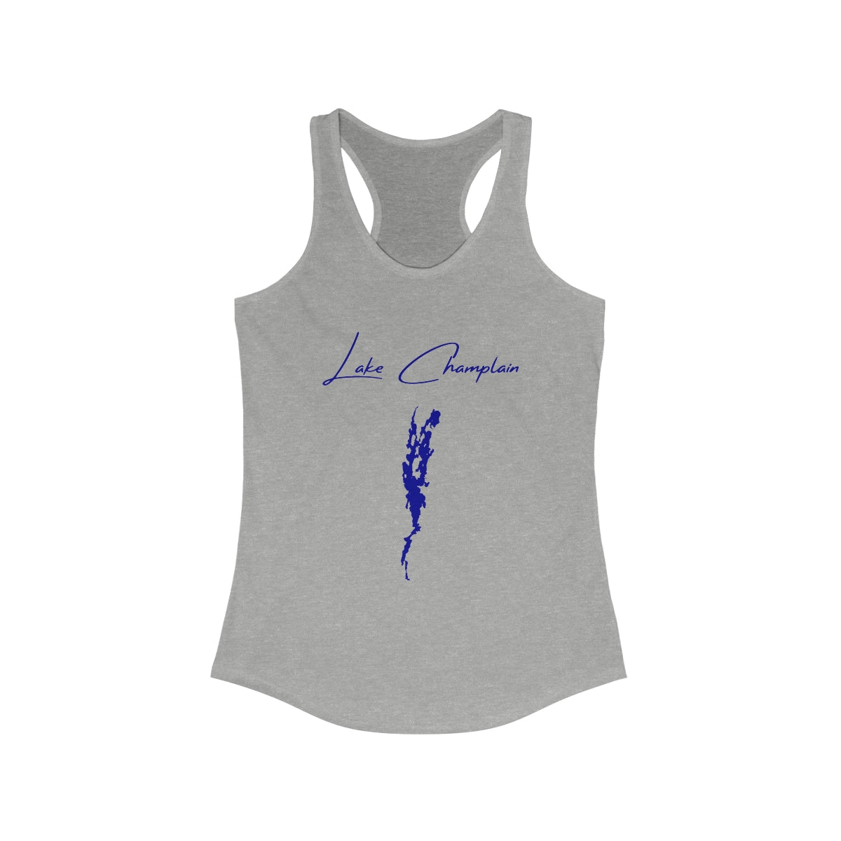 Vermont  Lake  Champlain  Racerback-Tank  front  position  view  from  front  heather  grey.webp