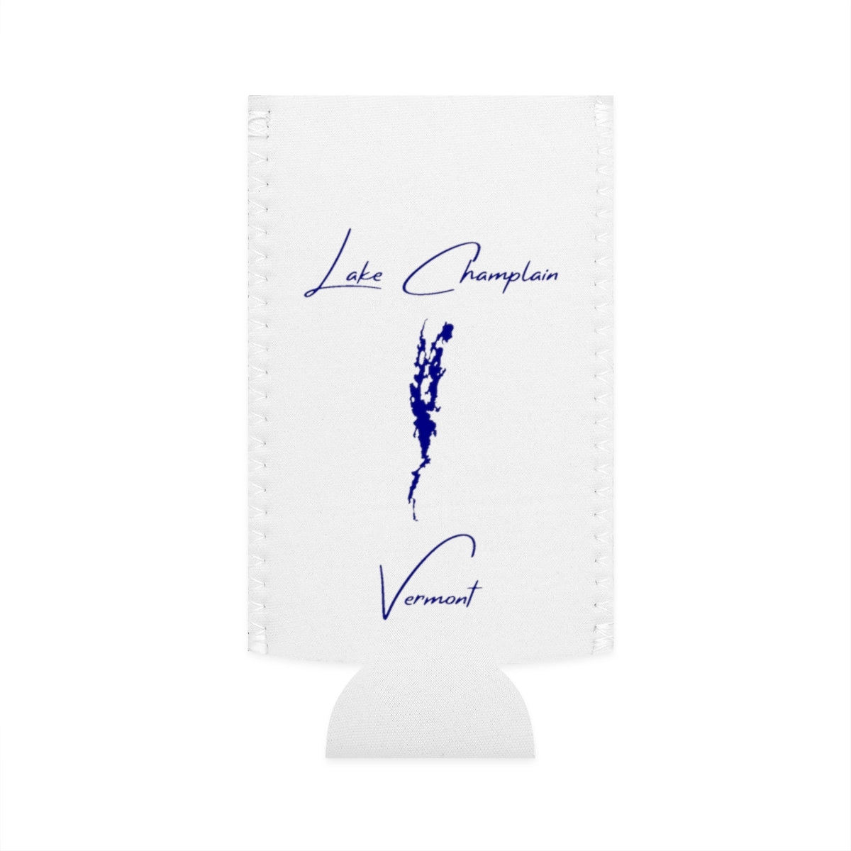 Vermont  Lake  Champlain  Slim  Can  Koozie  front  position  view  from  flat-front  white.webp