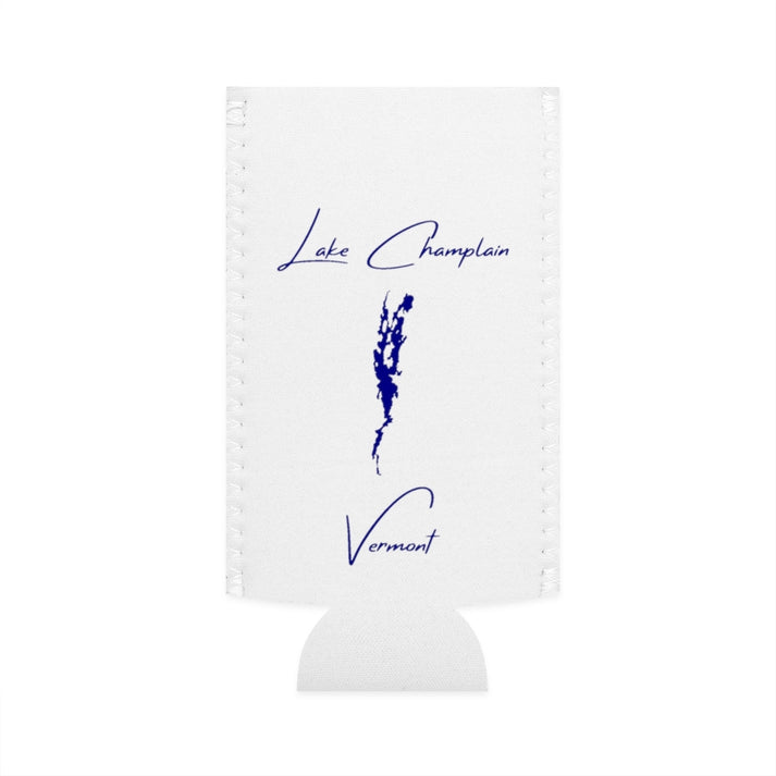 Vermont  Lake  Champlain  Slim  Can  Koozie  front  position  view  from  flat-front  white.webp