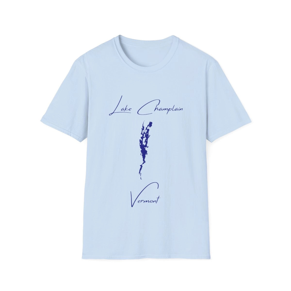 Vermont  Lake  Champlain  T-shirt  front  position  view  from  front  light  blue.webp