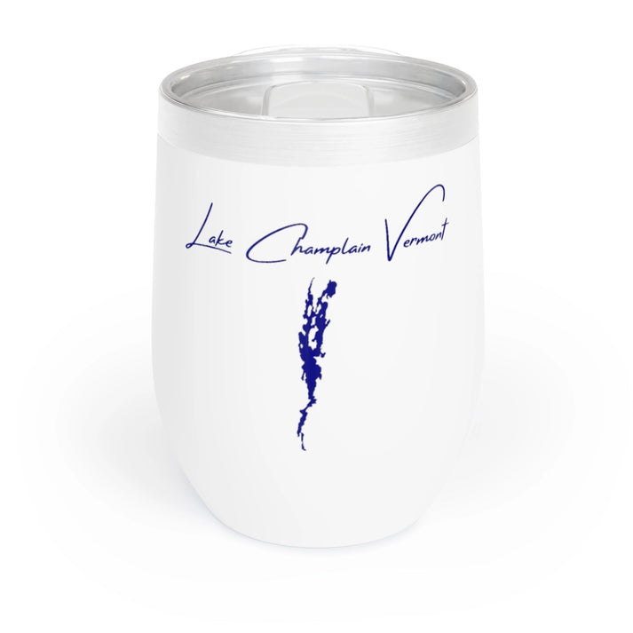 Vermont  Lake  Champlain  Wine  Tumbler  front  position  view  from  front  white.webp