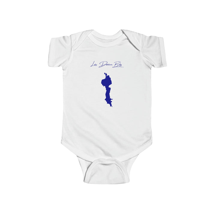 Vermont  Lake  Dunmore  Onesie  front  position  view  from  front  white.webp