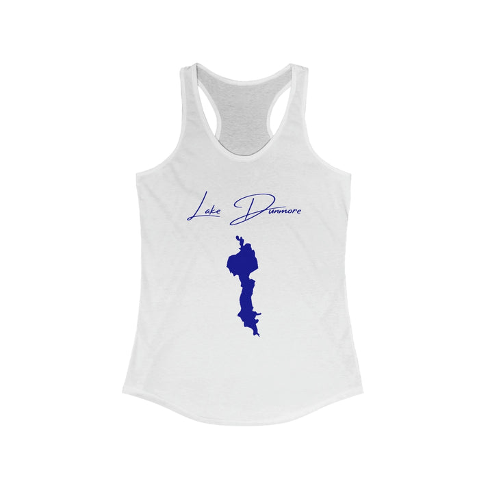 Vermont  Lake  Dunmore  Racerback-Tank  front  position  view  from  front  solid  white.webp