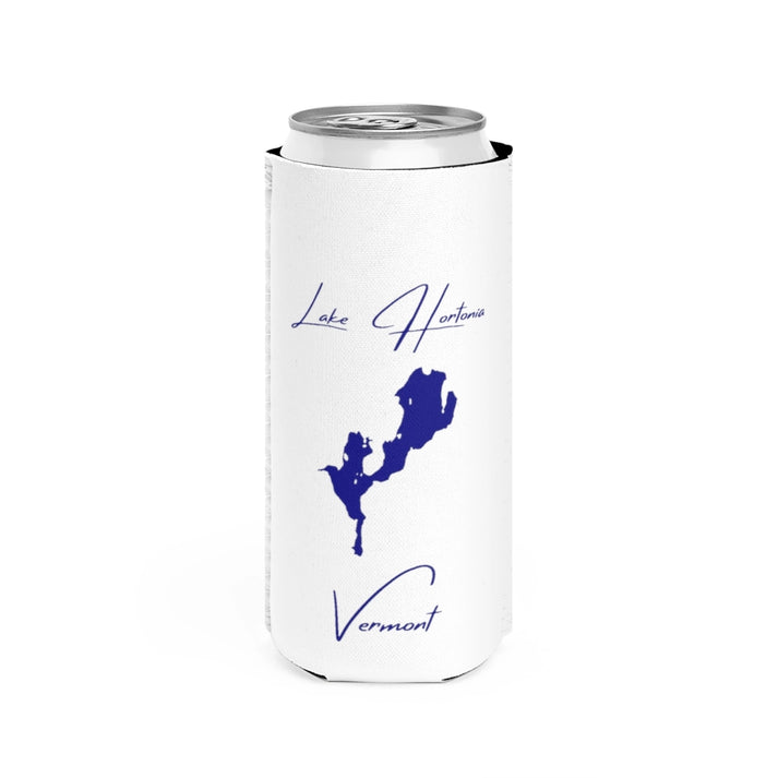 Vermont  Lake  Hortonia  Slim  Can  Koozie  front  position  view  from  front  white.webp