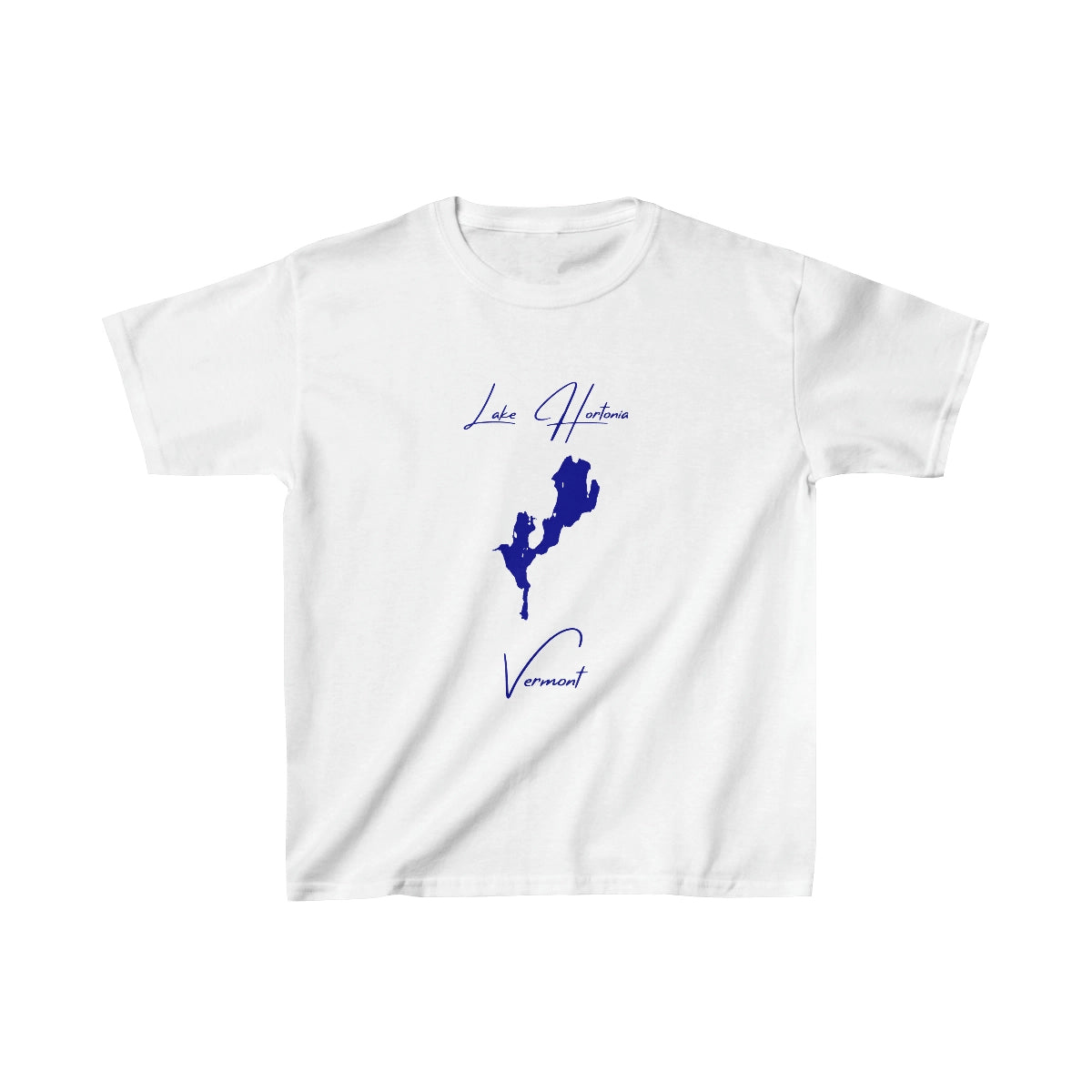 Vermont  Lake  Hortonia  Youth  T-shirt  front  position  view  from  front  white.webp