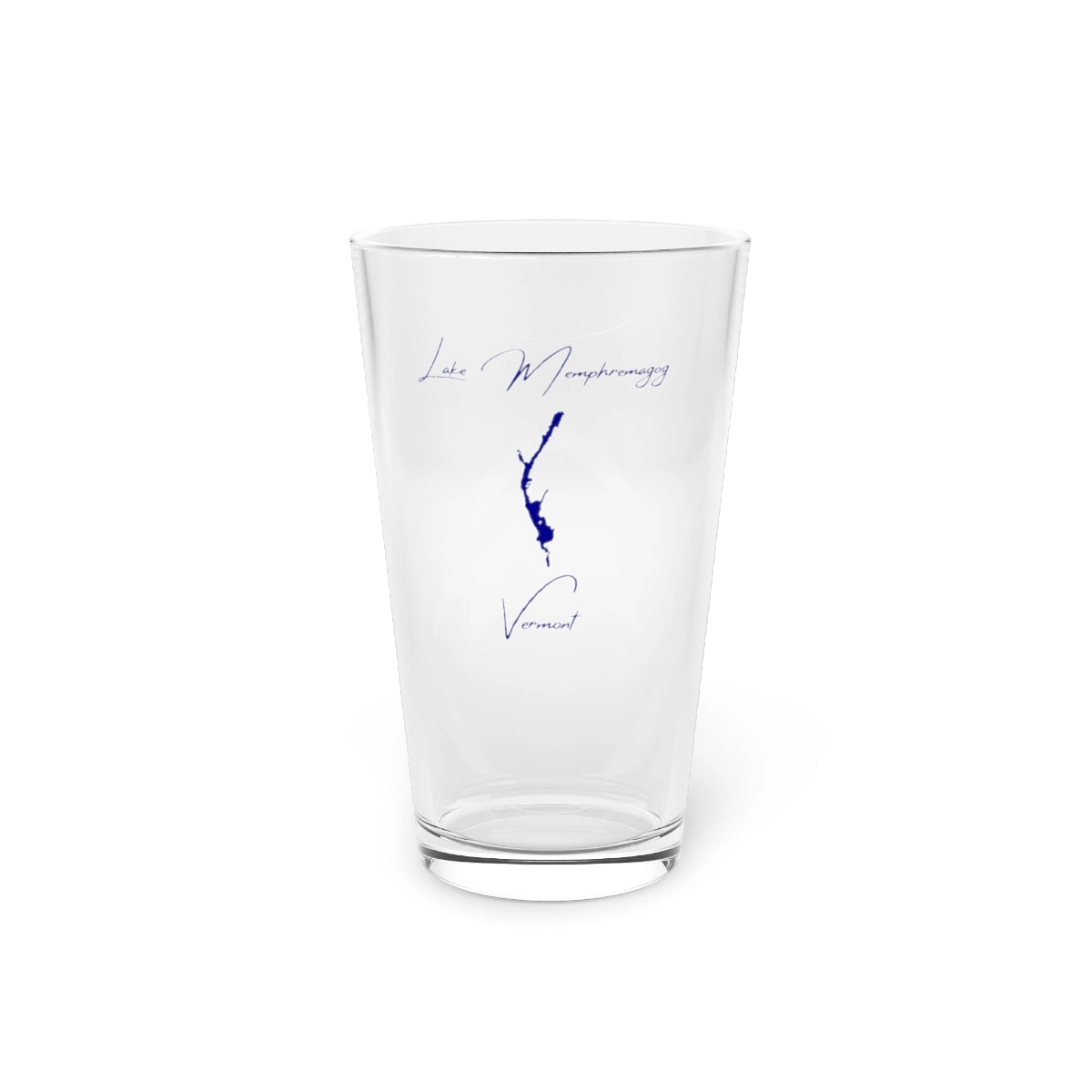 Vermont  Lake  Memphremagog  16oz  Pint  Glass  front  position  view  from  front  16oz.webp
