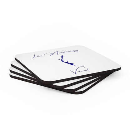 Vermont  Lake  Memphremagog  Coaster  Set  front  position  view  from  stacked  3.75  x  3.75.webp