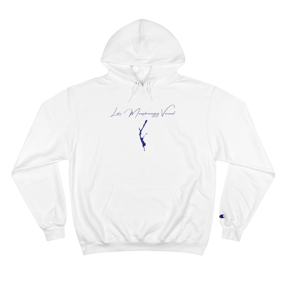 Vermont  Lake  Memphremagog  Hoodie  front  position  view  from  front  white.webp