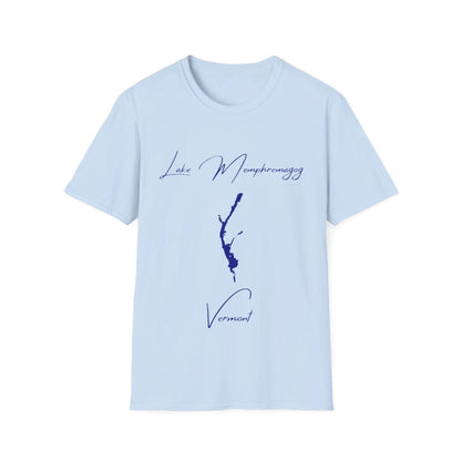 Vermont  Lake  Memphremagog  T-shirt  front  position  view  from  front  light  blue.webp