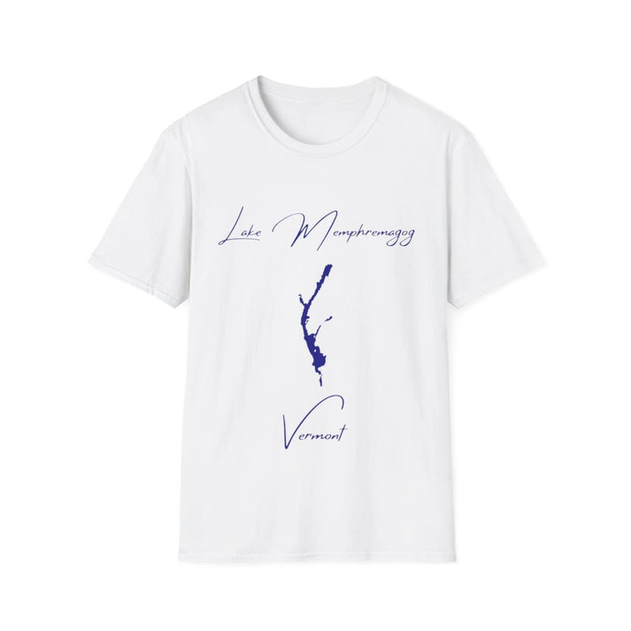 Vermont  Lake  Memphremagog  T-shirt  front  position  view  from  front  white.webp