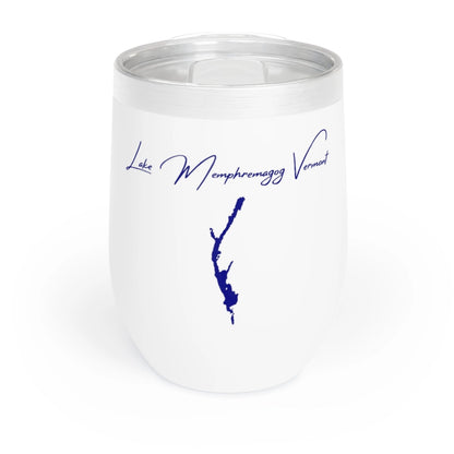 Vermont  Lake  Memphremagog  Wine  Tumbler  front  position  view  from  front  white.webp