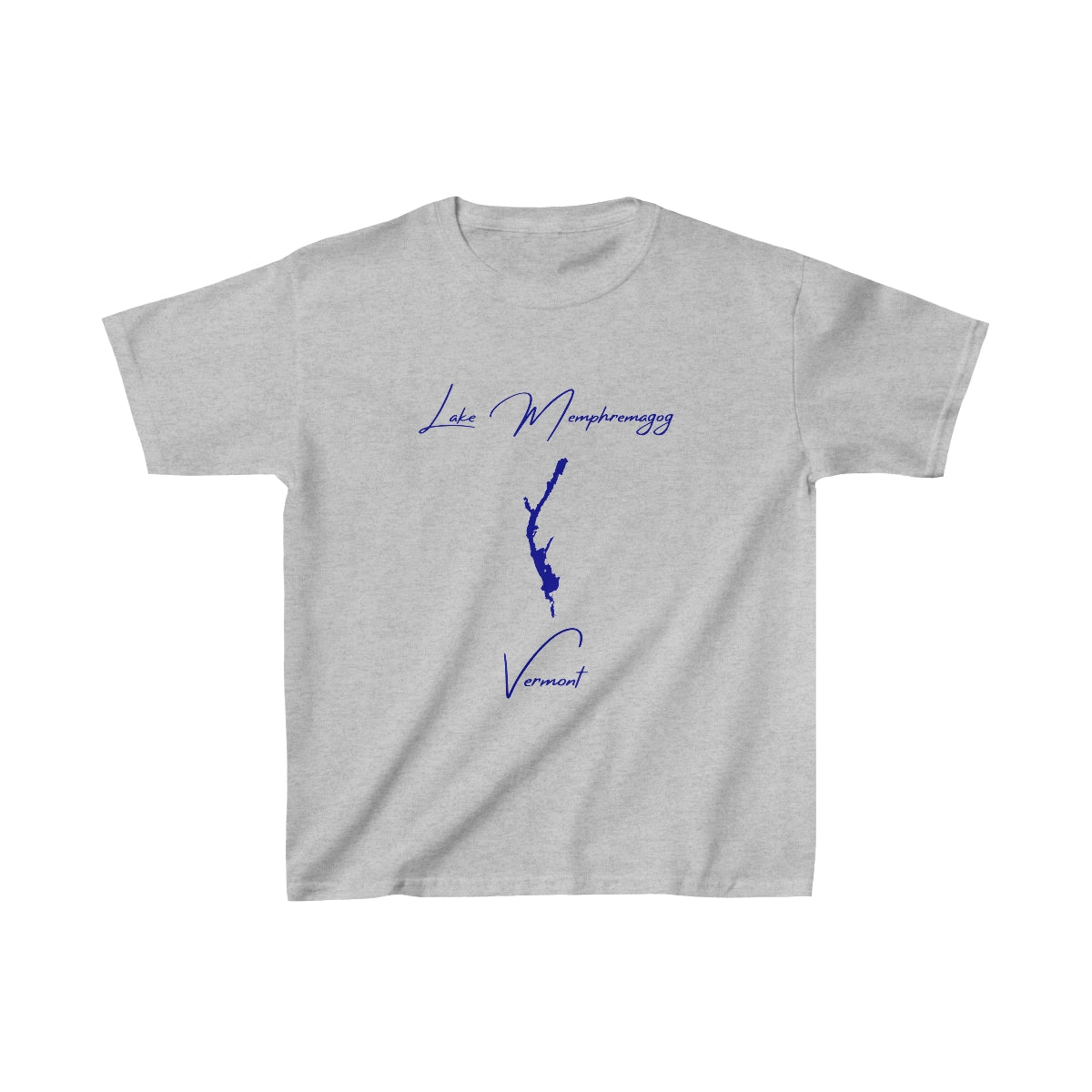 Vermont  Lake  Memphremagog  Youth  T-shirt  front  position  view  from  front  sport  grey.webp