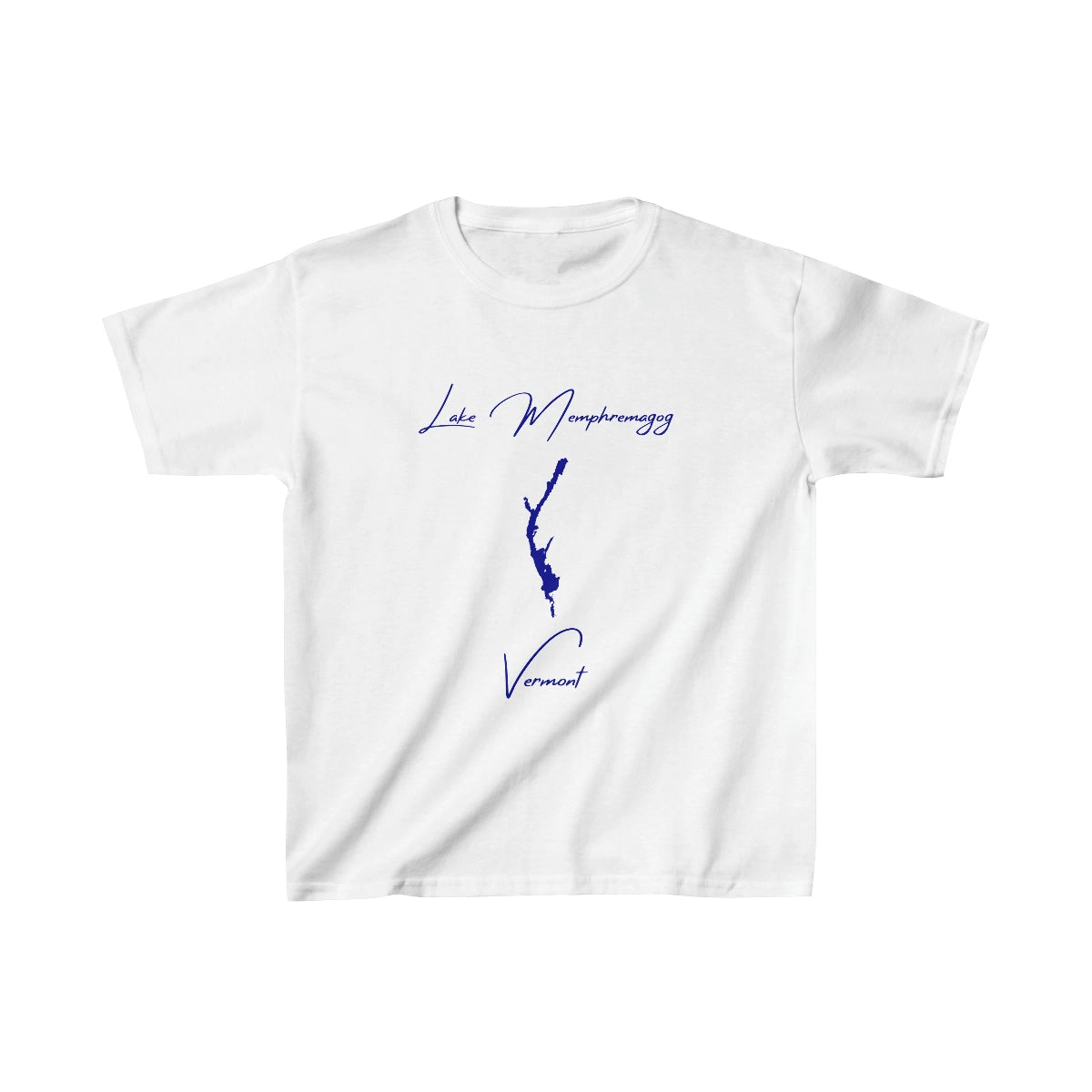 Vermont  Lake  Memphremagog  Youth  T-shirt  front  position  view  from  front  white.webp
