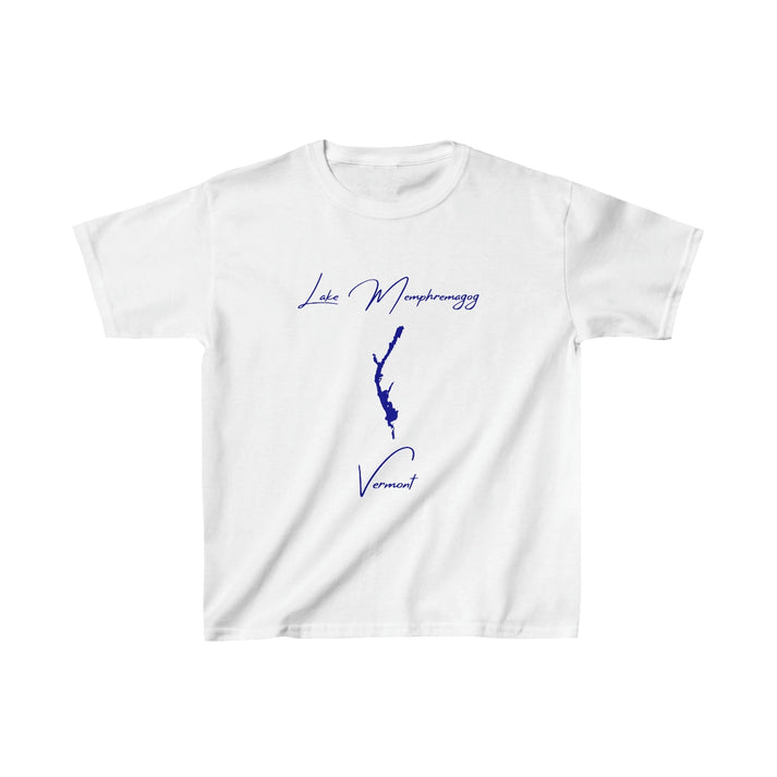 Vermont  Lake  Memphremagog  Youth  T-shirt  front  position  view  from  front  white.webp