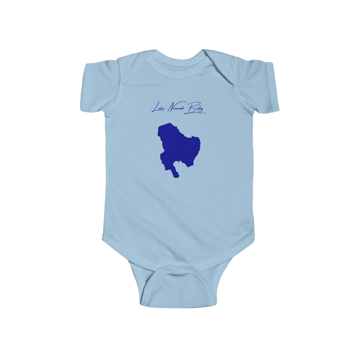 Vermont  Lake  Ninevah  Onesie  front  position  view  from  front  light  blue.webp