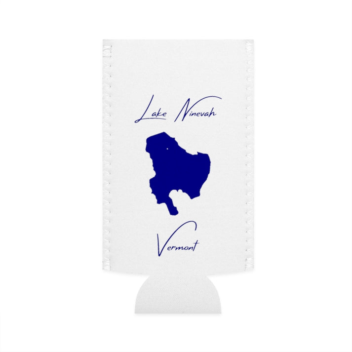 Vermont  Lake  Ninevah  Slim  Can  Koozie  front  position  view  from  flat-front  white.webp