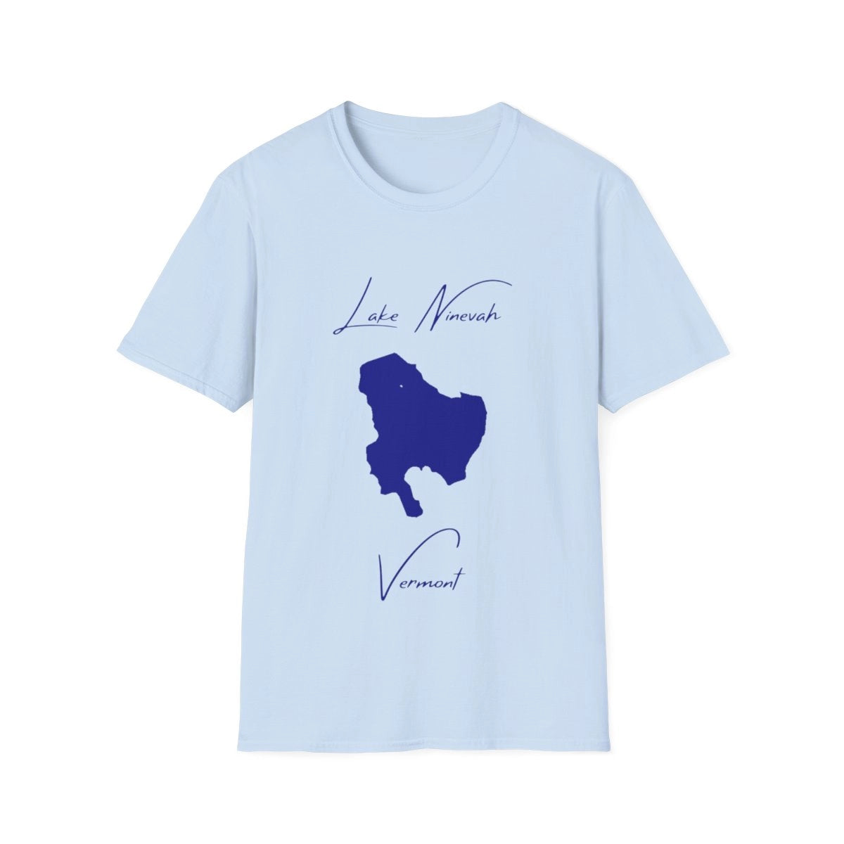 Vermont  Lake  Ninevah  T-shirt  front  position  view  from  front  light  blue.webp