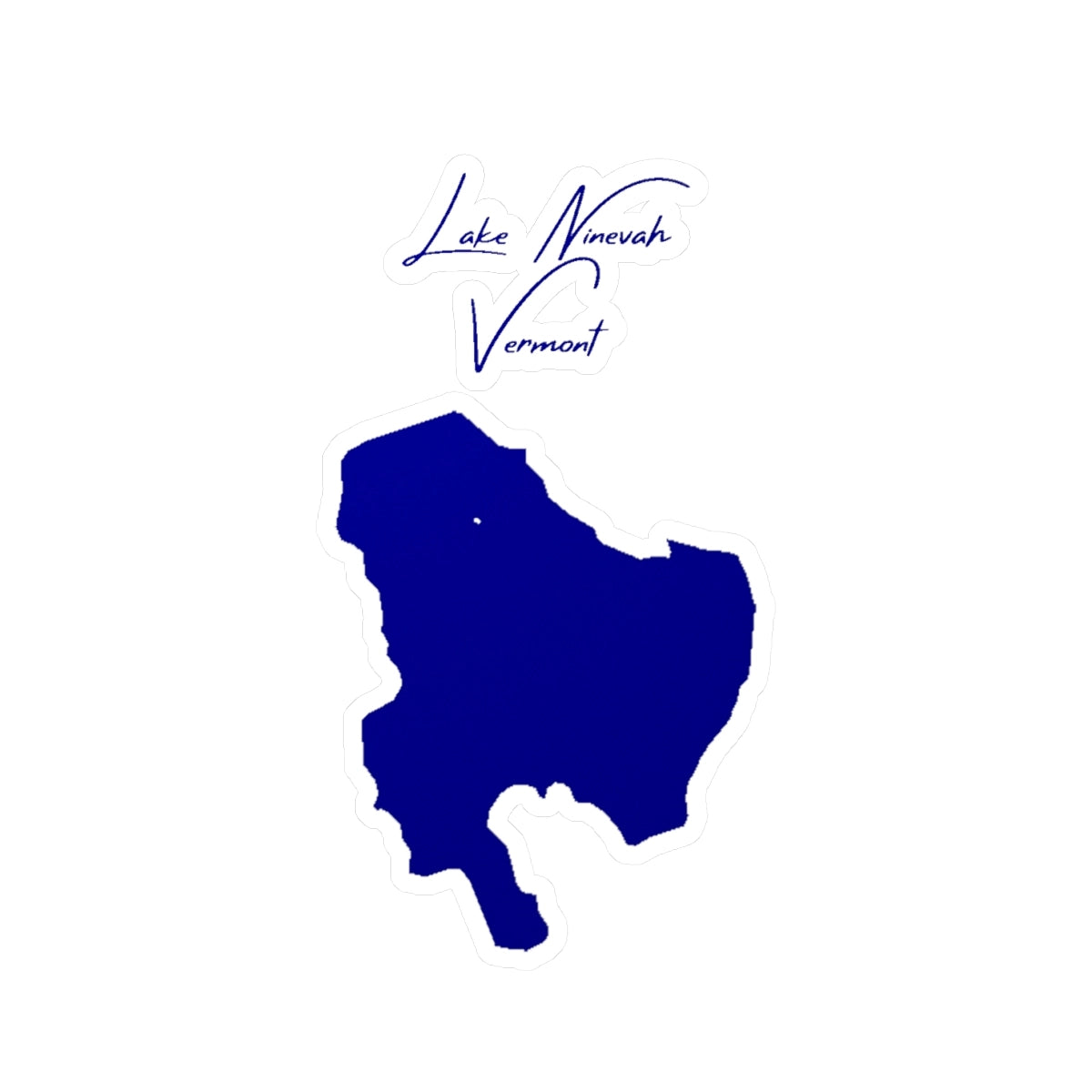 Vermont  Lake  Ninevah  Vinyl  Decal  other  position  view  from  front  4  x  6.webp