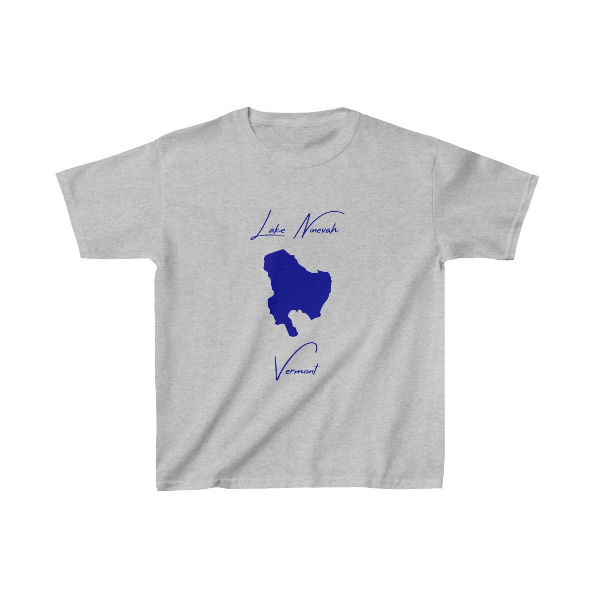Vermont  Lake  Ninevah  Youth  T-shirt  front  position  view  from  front  sport  grey.webp