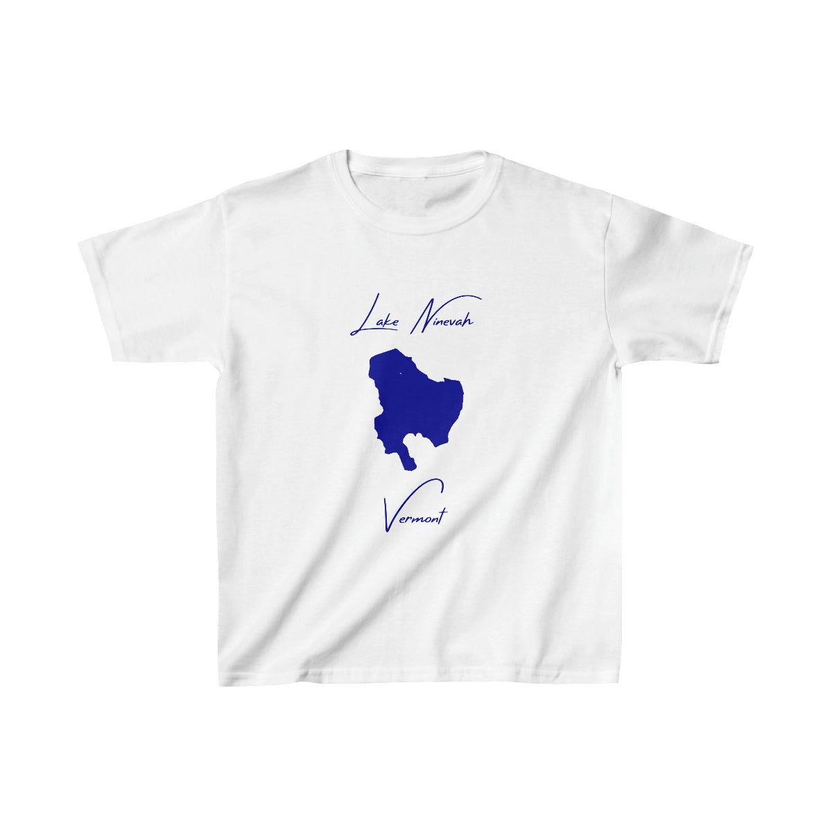 Vermont  Lake  Ninevah  Youth  T-shirt  front  position  view  from  front  white.webp